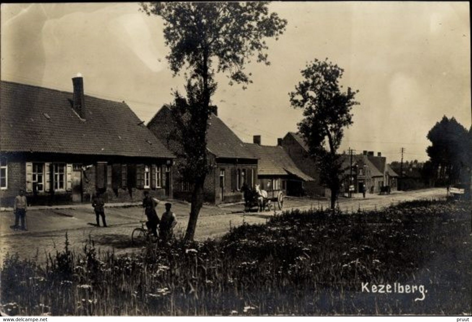 Kezelberg Fotokaart Straat Www1 Zeldzaam Moorsele Wevelgem 1918 - Wevelgem