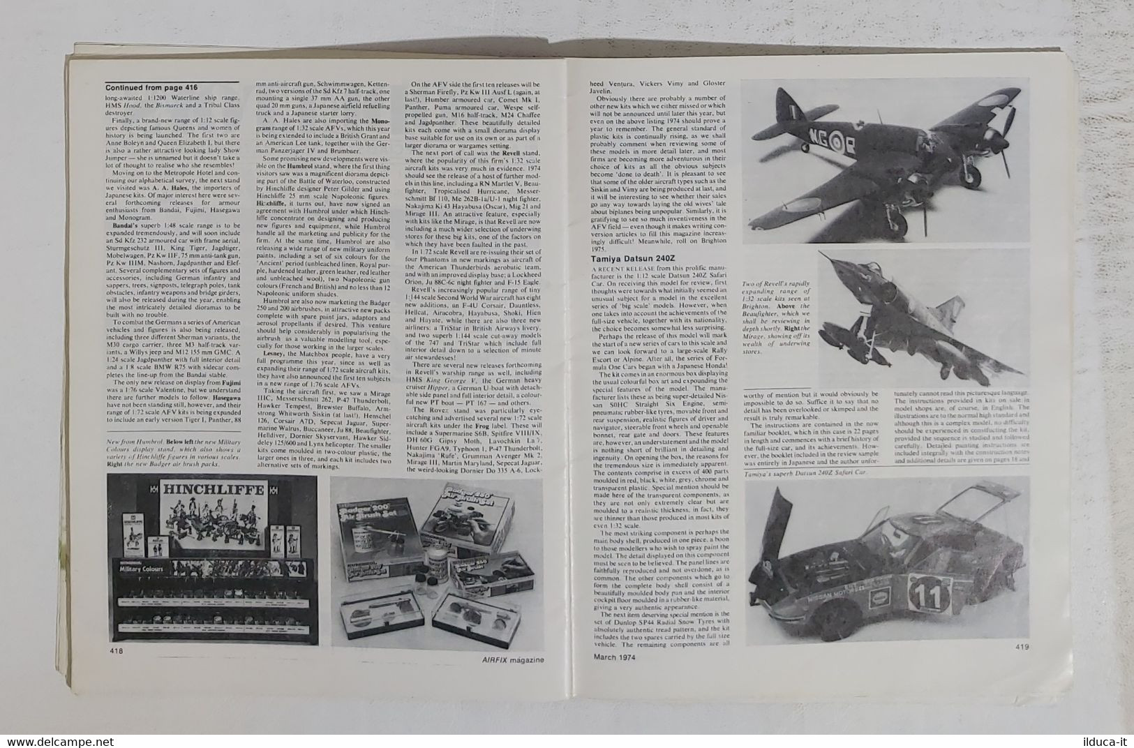 43055 Rivista Modellismo Airfix Magazine 03/1974 - Finnish Buffalos - Fiat G 50s - Hobby En Creativiteit