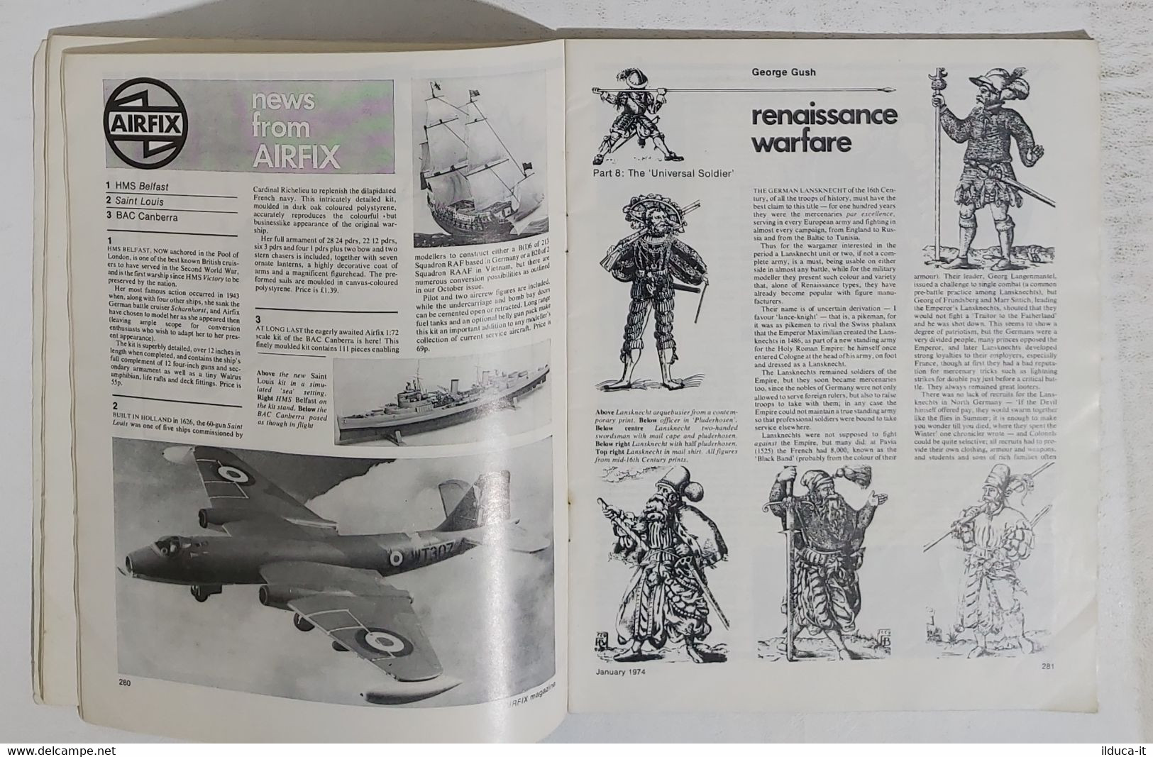 43056 Rivista Modellismo Airfix Magazine 01/1974 - P38 Lightning - Matilda Baron - Hobby Creativi