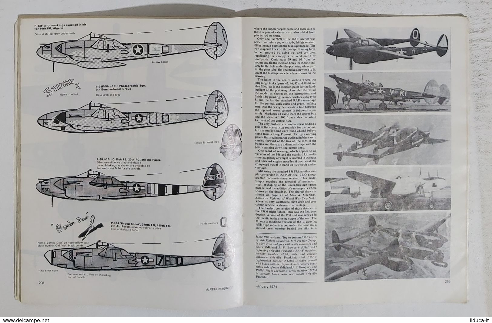 43056 Rivista Modellismo Airfix Magazine 01/1974 - P38 Lightning - Matilda Baron - Ocios Creativos