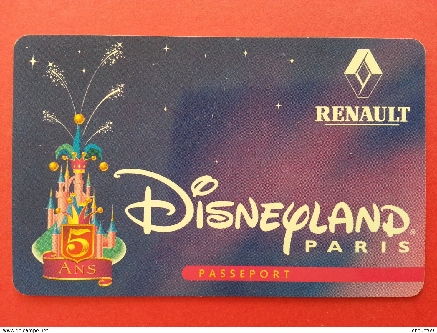 5 Ans Disneyland Paris Sponsor Renault Partenaire 09/1997 EURO DISNEY (TB0322 - Toegangsticket Disney