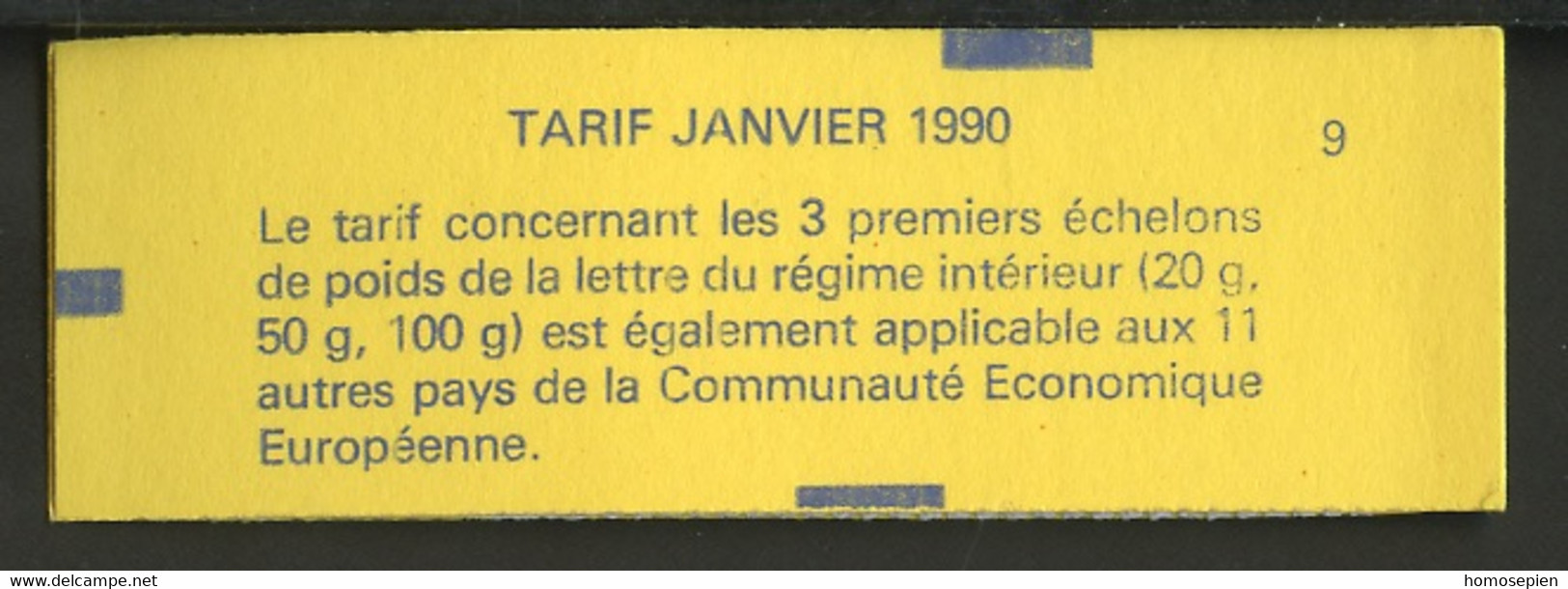 France - Frankreich Carnet 1990 Y&T N°CUC2614-C3 - Michel N°MH2751A*10 *** - 2,30f Marianne De Briat "la Réservation" - Modernos : 1959-…