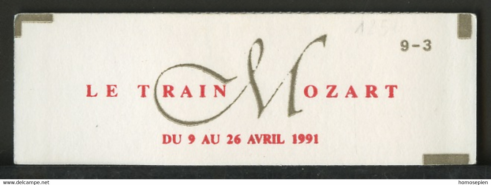 France - Frankreich Carnet 1990 Y&T N°CUC2614-C11 - Michel N°MH2751A*10 *** - 2,30f Marianne De Briat "le Train Mozart" - Modern : 1959-…