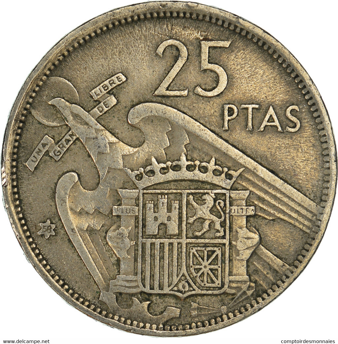 Monnaie, Espagne, 25 Pesetas, 1957 (58) - 25 Pesetas