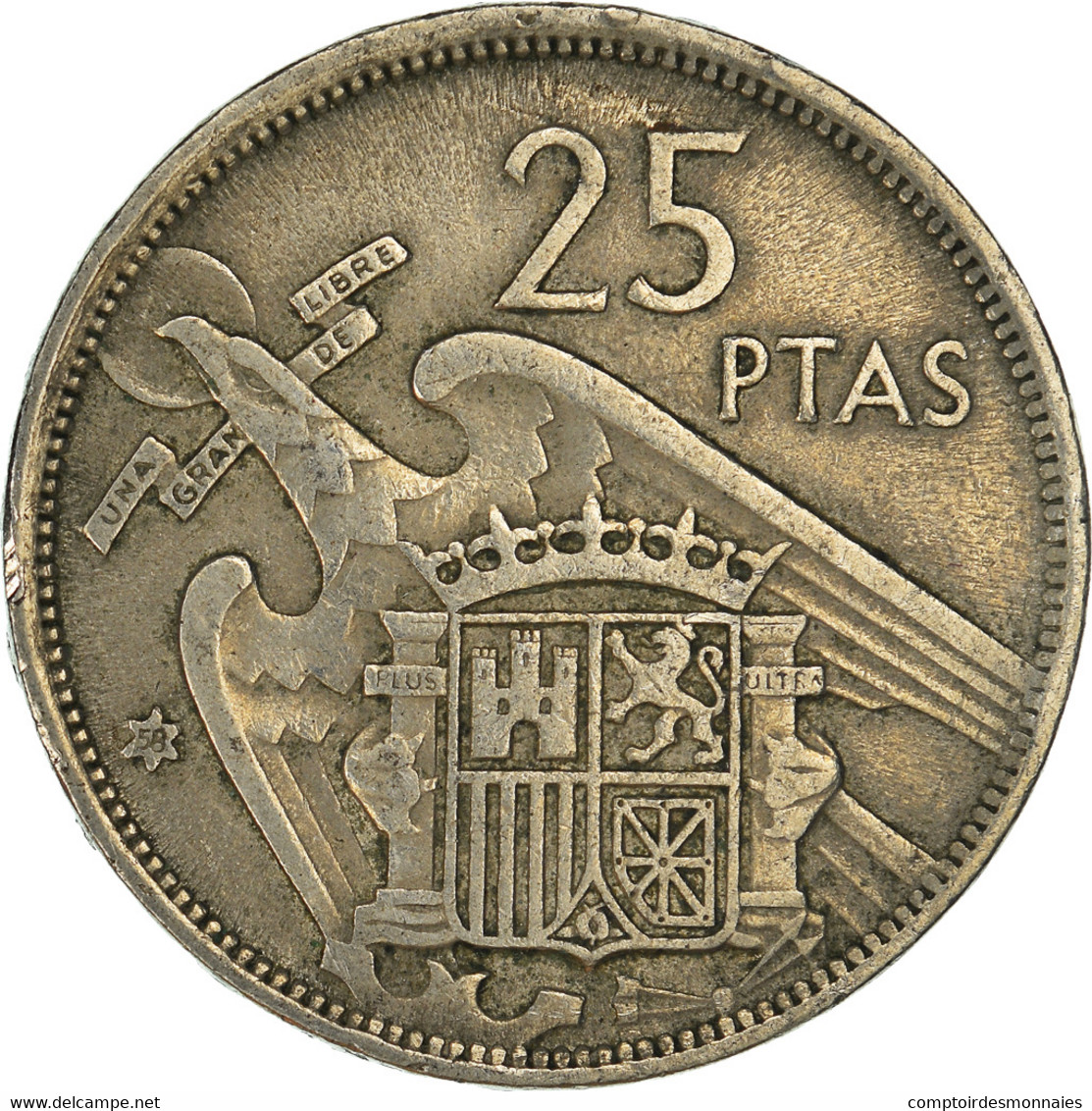 Monnaie, Espagne, 25 Pesetas, 1957 (58) - 25 Peseta