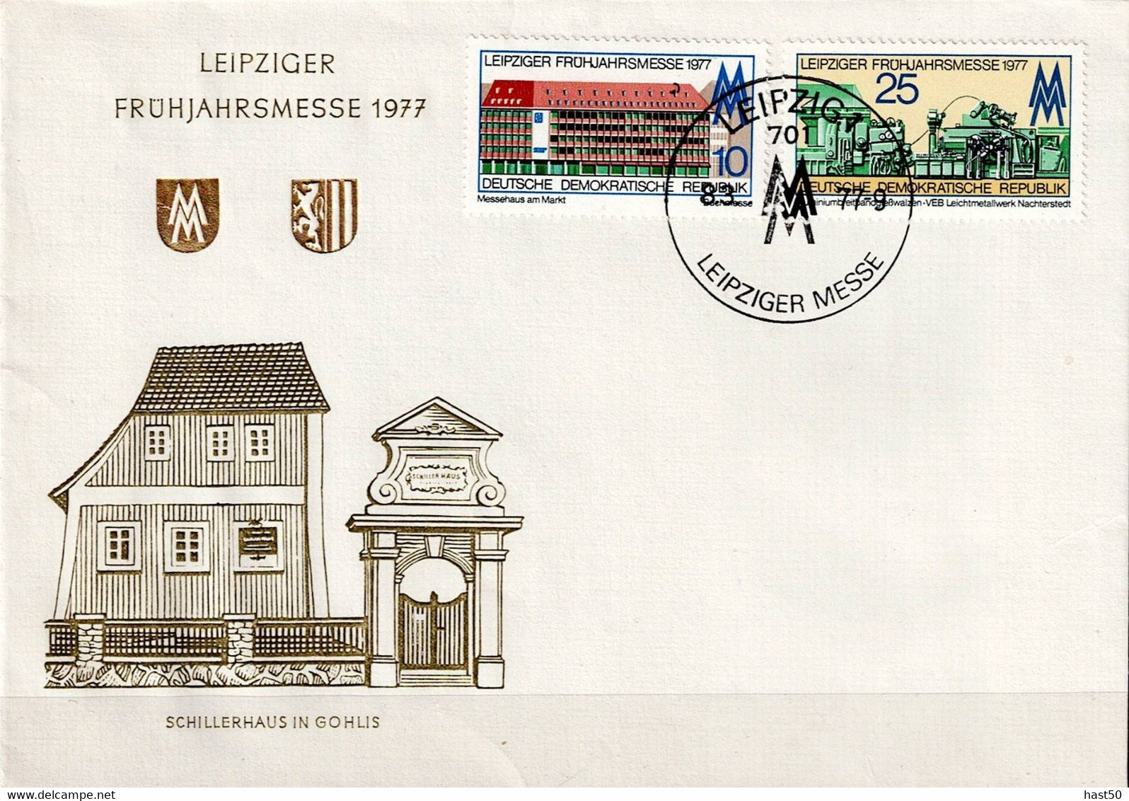 DDR GDR RDA - Leipziger Frühjahrsmesse (MiNr: 2208/9)1977 - FDC Sonderstempel Leipzig1 - 1971-1980