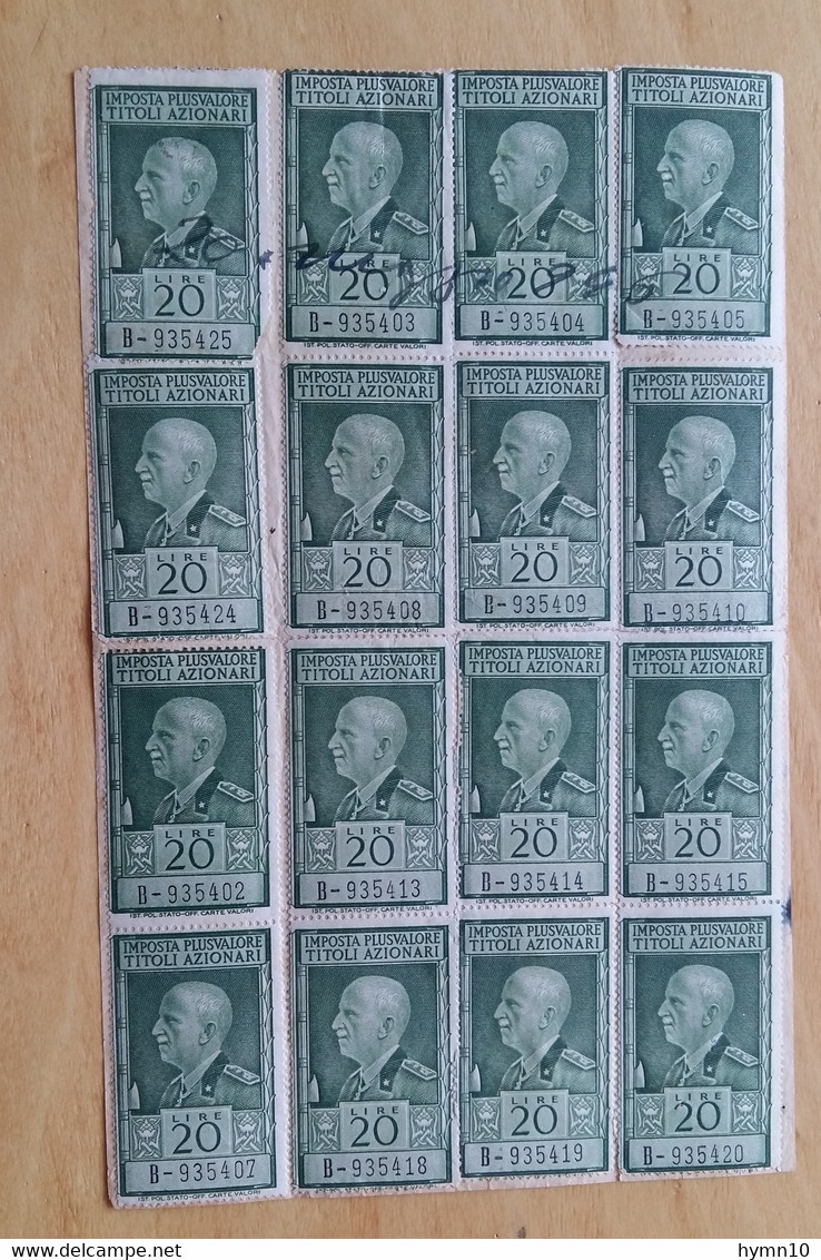 1946 RICEVUTA PAGAMENTO AFFITTO+MARCA BOLLO L.20x18 Effige RE -£122 - Revenue Stamps