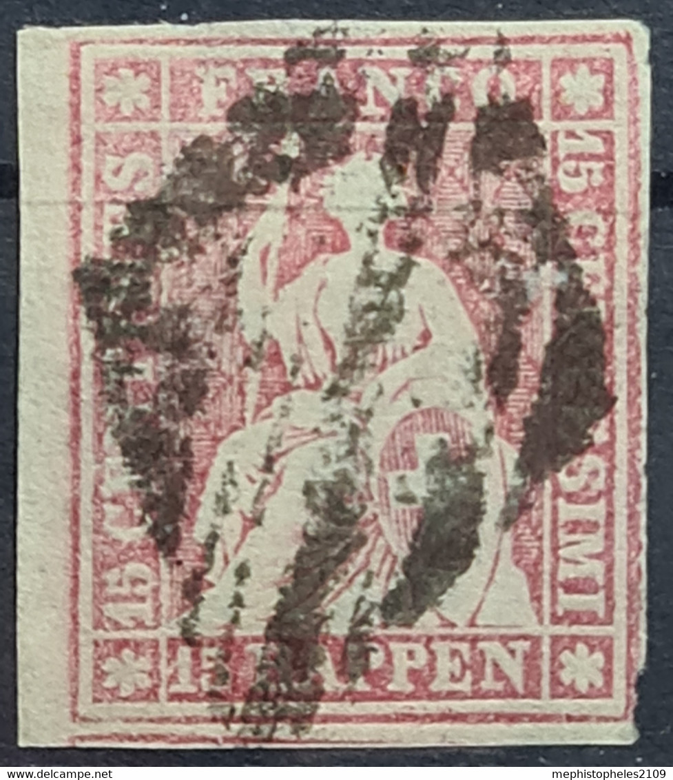 SWITZERLAND 1857 - Canceled - Sc# 33 - Used Stamps