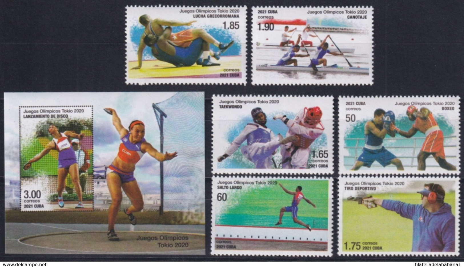 2021.26 CUBA MNH 2021 TOKIO OLYMPIC GAMES JUDO BOXING SHUTTING. BLOCK 4. - Ungebraucht