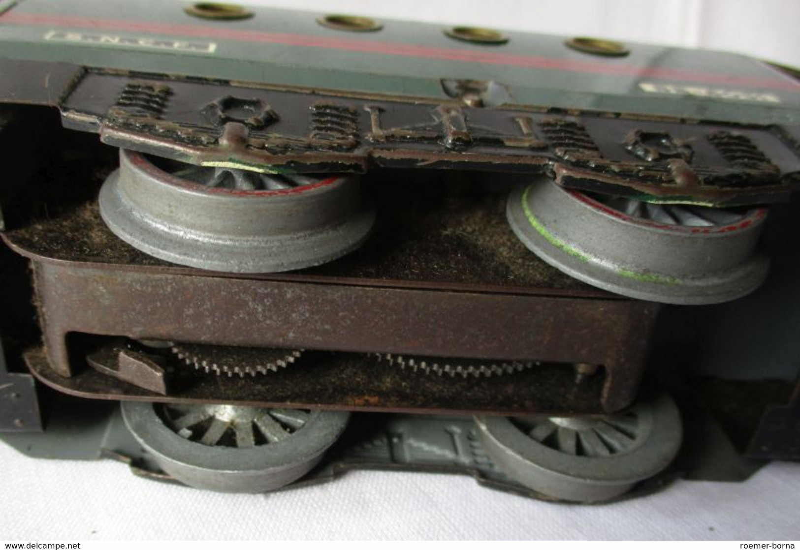 Modellbahn Konvolut Blech Spur 0 Lokomotive Hornby um 1940 OVP (102456)