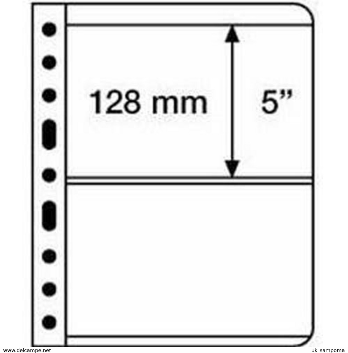 Plastic Pockets VARIO, 2-way Division, Black Film - Sobres Transparentes