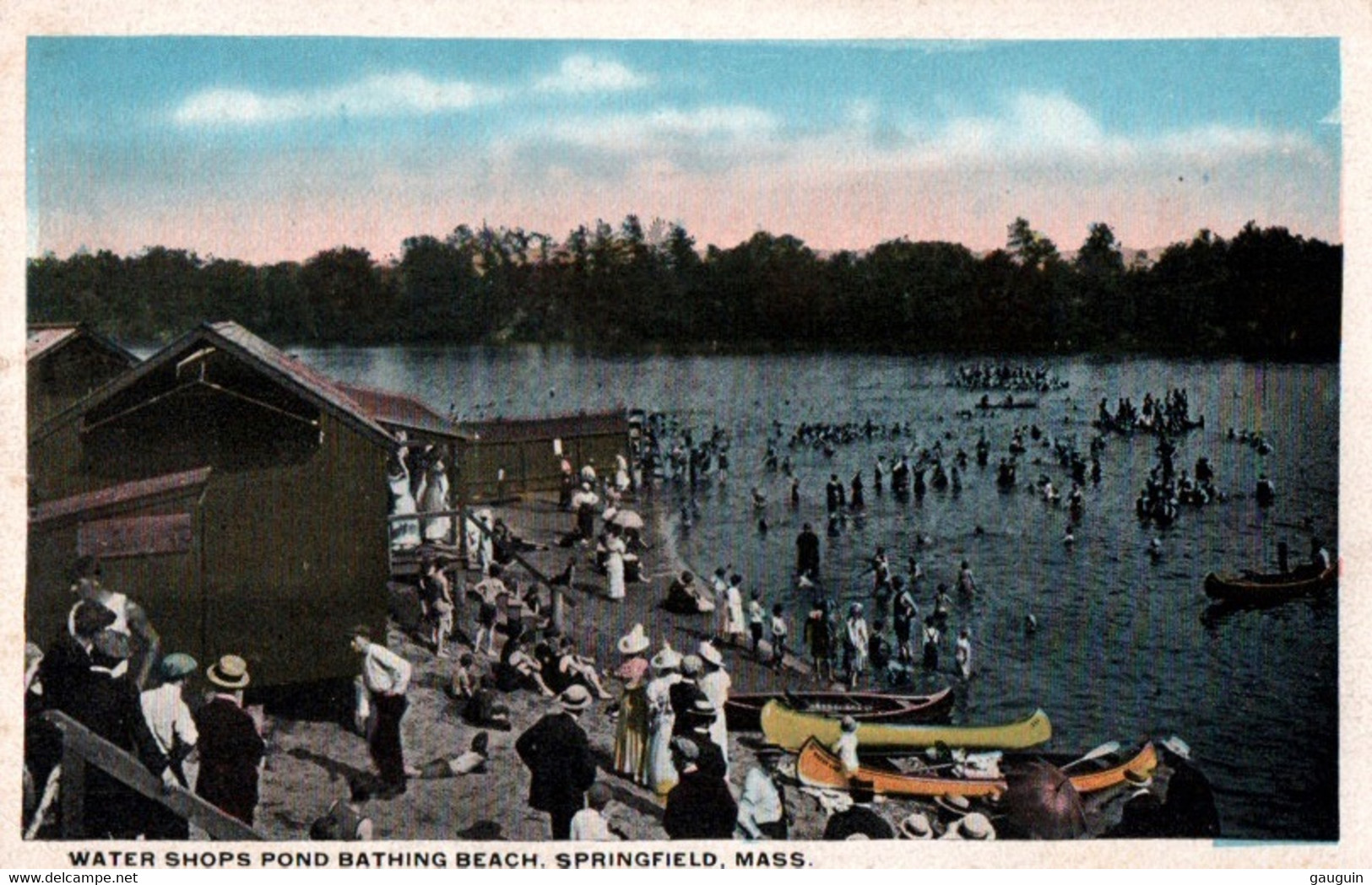 CPA - SPRINGFIELD - Water Shops Pond Bathing Beach ... - Springfield