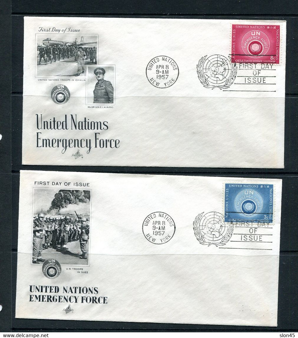 USA 1957  9 FDC Covers  Complete Year New York Office  12668 - Briefe U. Dokumente