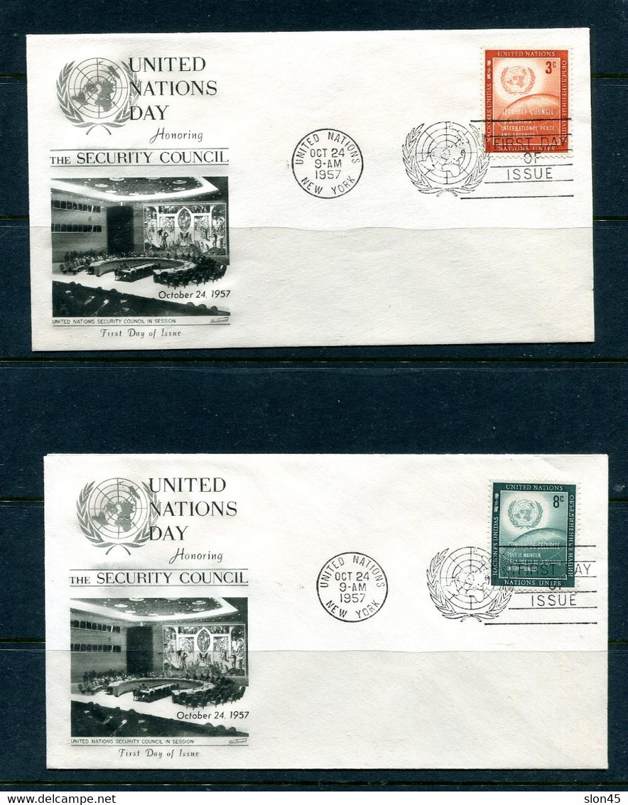 USA 1957  9 FDC Covers  Complete Year New York Office  12668 - Briefe U. Dokumente