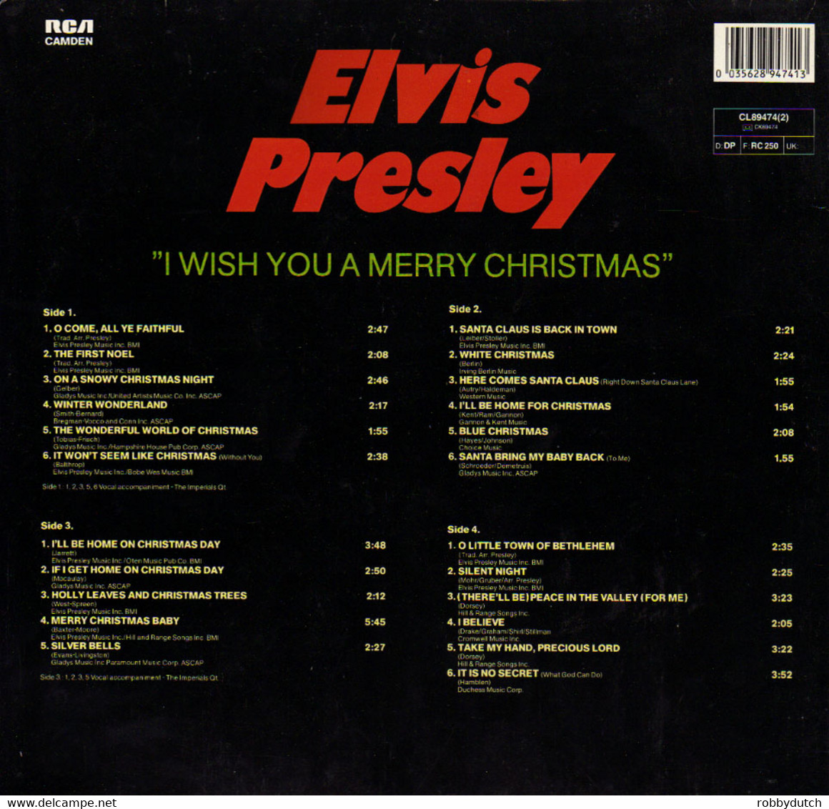 * 2LP *  ELVIS PRESLEY - I WISH YOU A MERRY CHRISTMAS (Germany 1984) - Navidad