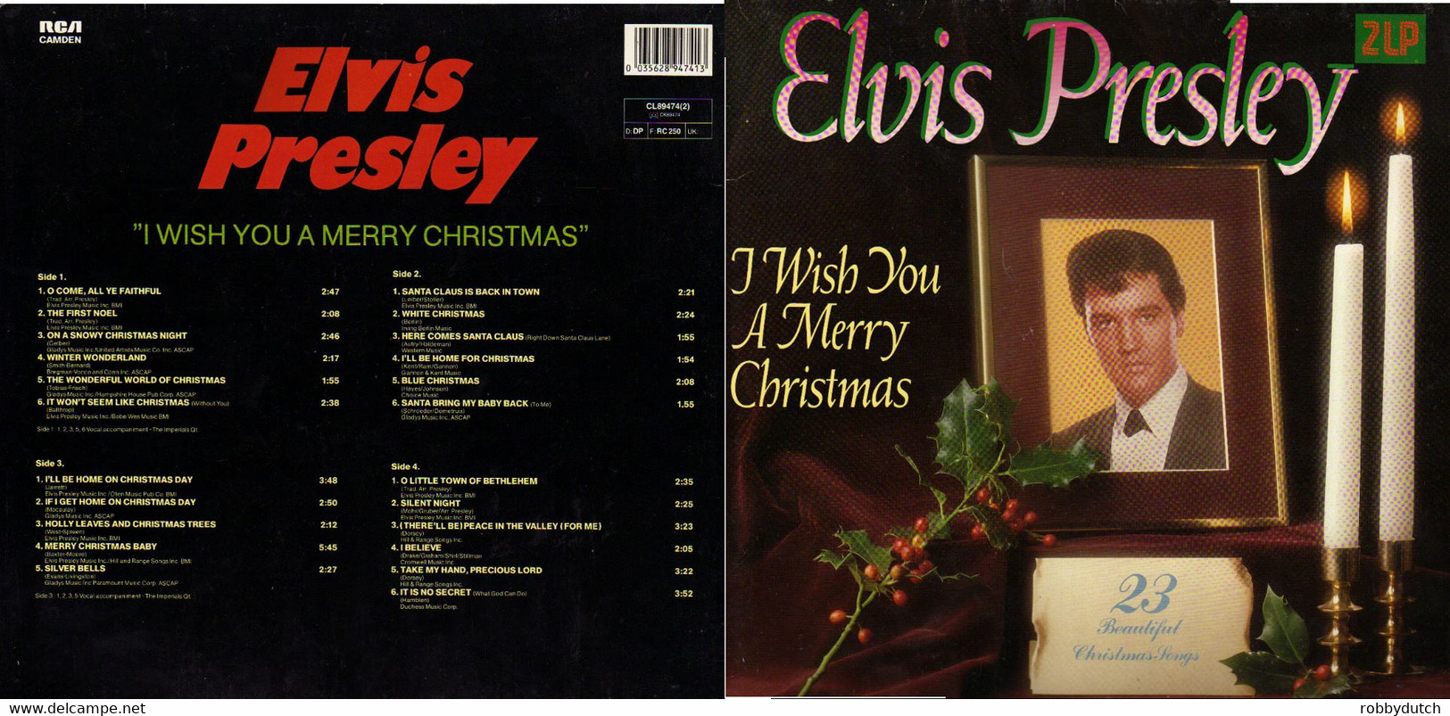 * 2LP *  ELVIS PRESLEY - I WISH YOU A MERRY CHRISTMAS (Germany 1984) - Navidad