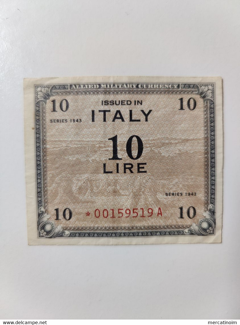 10 Lire 1943 Occupazione Americana Stella - Ocupación Aliados Segunda Guerra Mundial