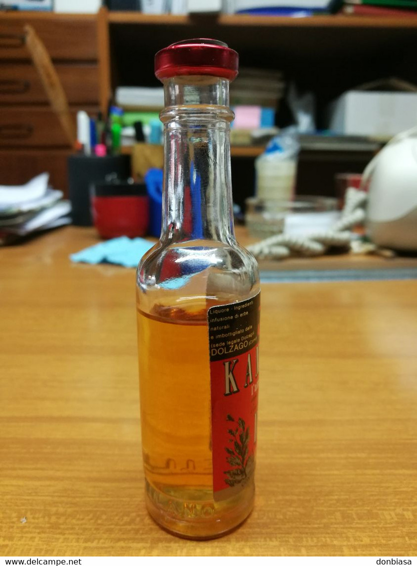 Kambusa Dry L'amaricante Liquore: Bottiglia Mignon Tappo Metallico. Bonomelli Spa Dolzago Como - Spirituosen