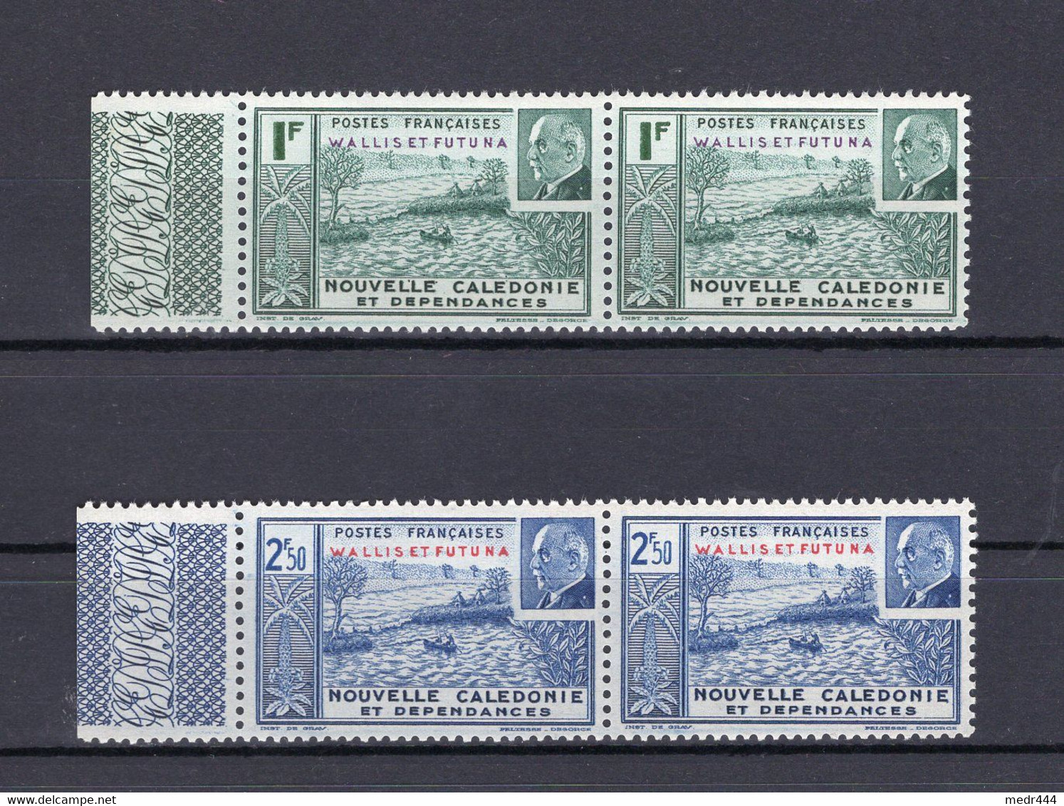 Wallis And Futuna 1941- Marechal Petain - Oceania, New Caledonia, Wallis And Futuna - Pair Of Stamps - MNH** - Superb*** - Briefe U. Dokumente