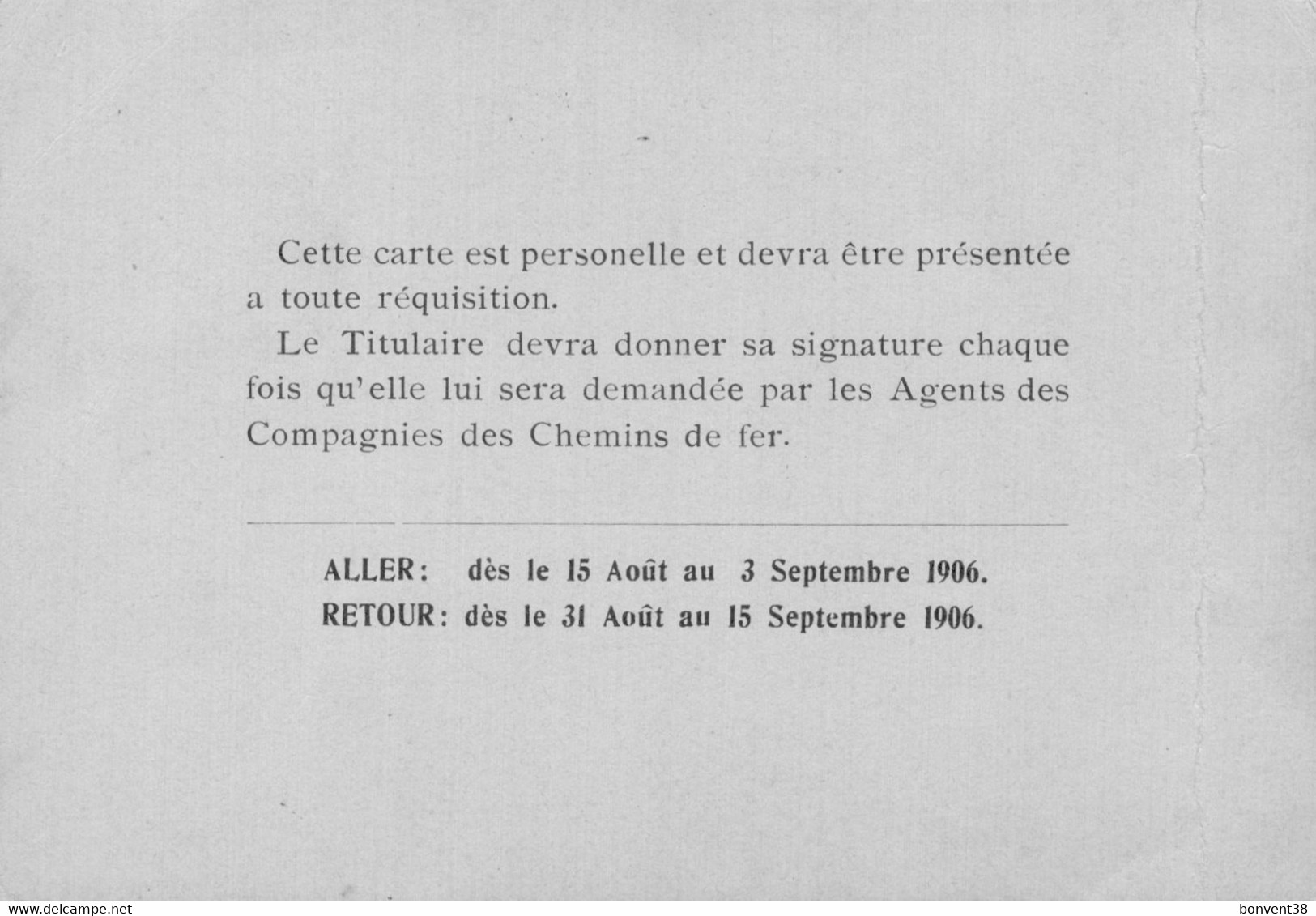 I2603 - Exposition De MILAN 1906 - Concours International De Musique - Compagnies Des Chemins De Fer - Europa