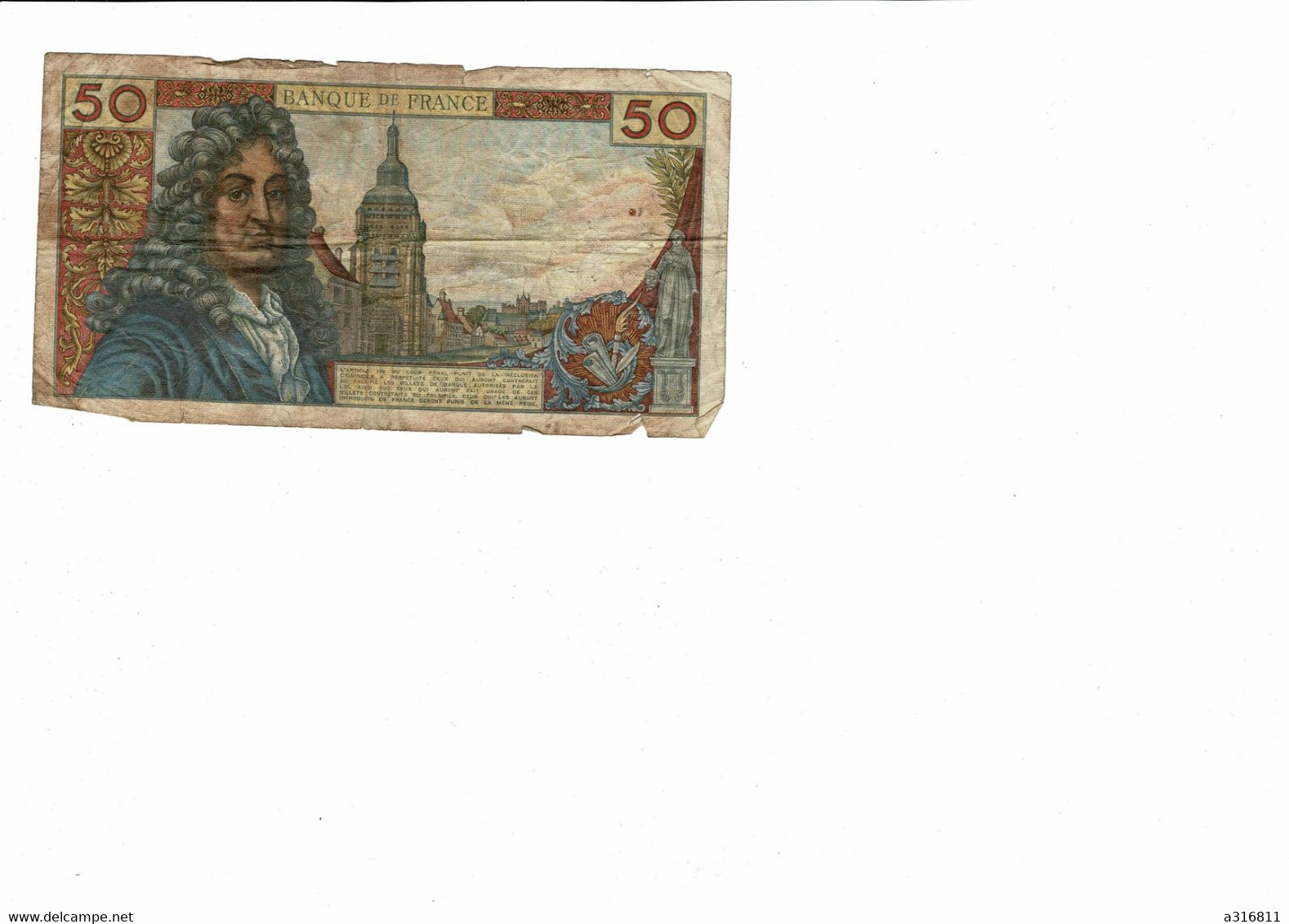 FRANCE BILLET DE 50 FRANCS RACINE DATER 06/12/1962 - 50 F 1962-1976 ''Racine''