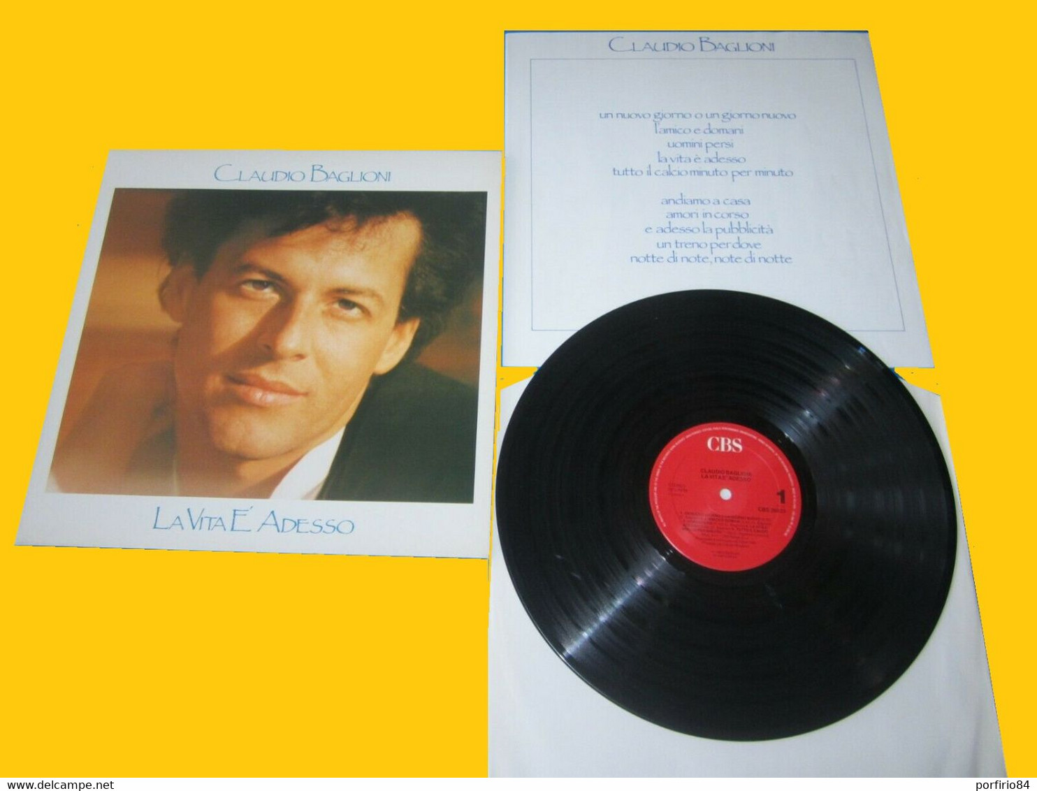 CLAUDIO BAGLIONI - LA VITA E' ADESSO  - LP  33 GIRI DEL 1985 - COPERTINA APRIBILE + TESTI - Sonstige - Italienische Musik