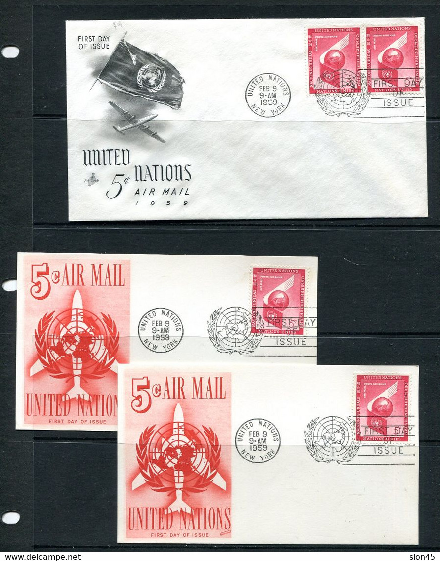 USA 1959 UN 11 Covers FDC+2 Cards 12673 - Briefe U. Dokumente