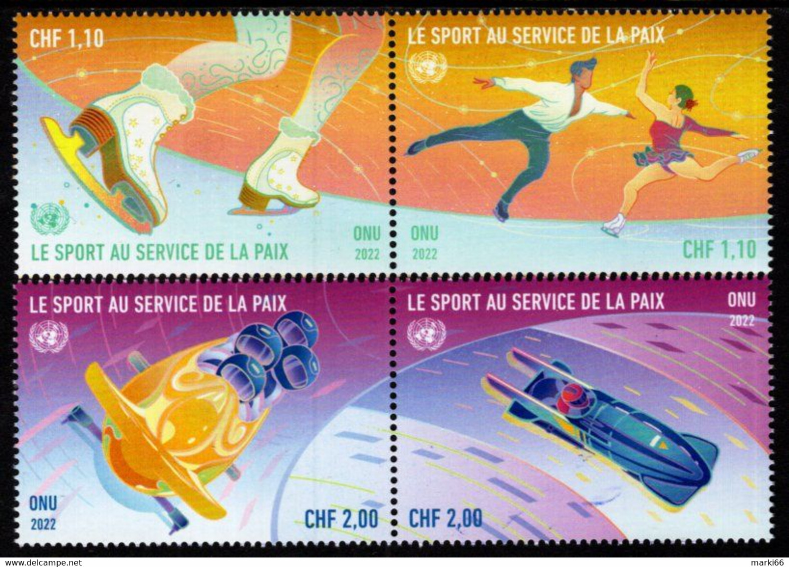 United Nations - Geneva - 2022 - Winter Olympic And Paralympic Games In Beijing - Mint Stamp Set - Ungebraucht