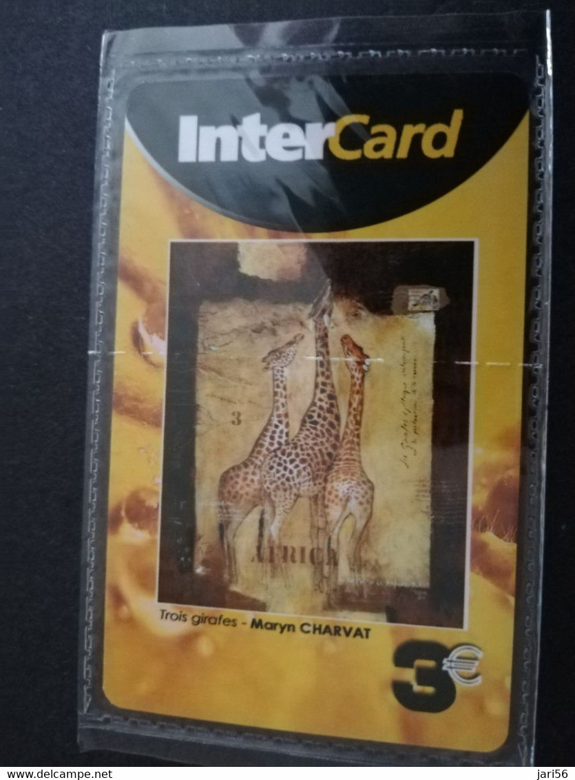 ST MARTIN  INTERCARD  TROIS GIRAFFES            3 EURO /   INTER 197 / MINT CARD    ** 9264 ** - Antille (Francesi)