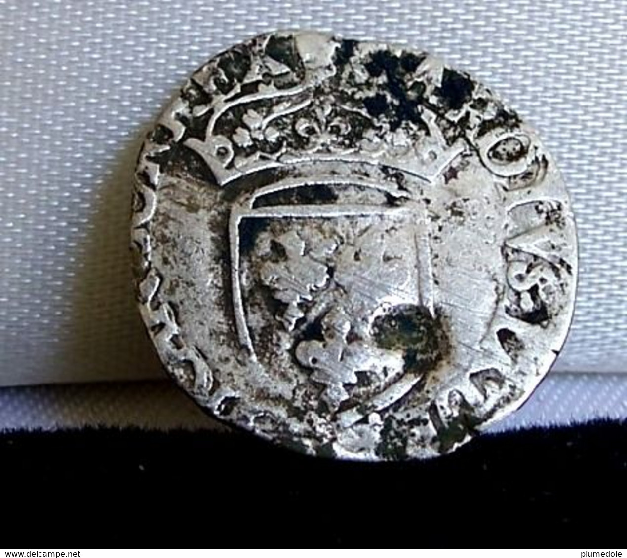 Monnaie CHARLES IX SOL PARISIS , 1ER TYPE 1567 D LYON . ARGENT . OLD SILVER COIN FRANCE CAROLUS IX - 1560-1574 Charles IX