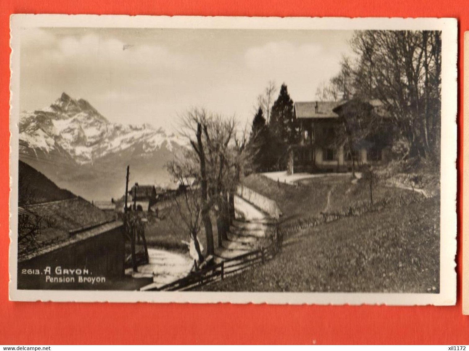 ZML-27  Pension Broyon à Gryon Avec Dent Du Midi. Circulé 1934 - Gryon