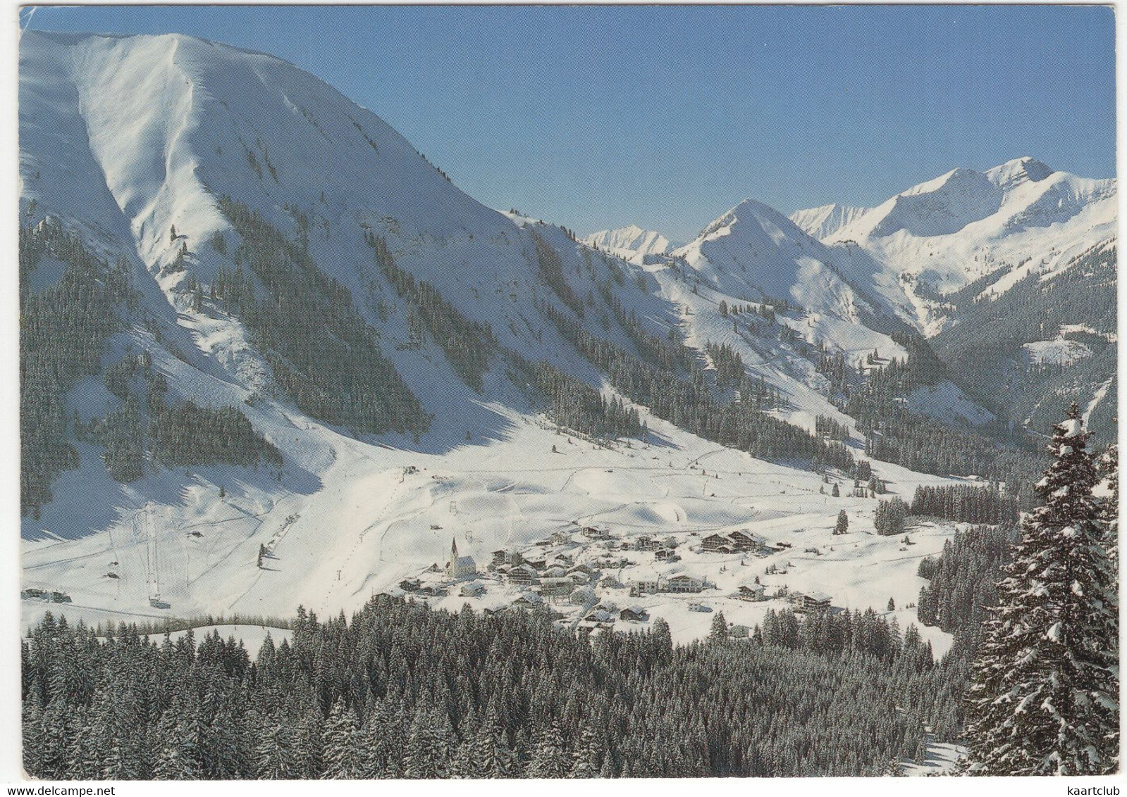 Wintersportplatz Berwang 1336 M/ Tirol Mit Hönig 2039 M, Knittelkarspitze Und Steinkarspitze - (Österreich / Austria) - Berwang