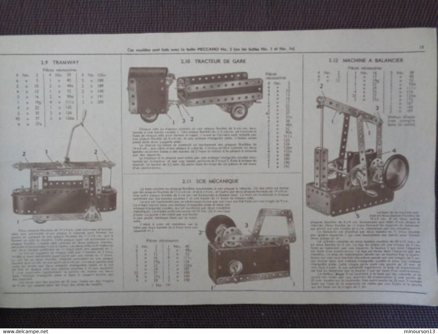 LIVRE MECCANO MANUEL D'INSTRUCTION N° 6 - Meccano