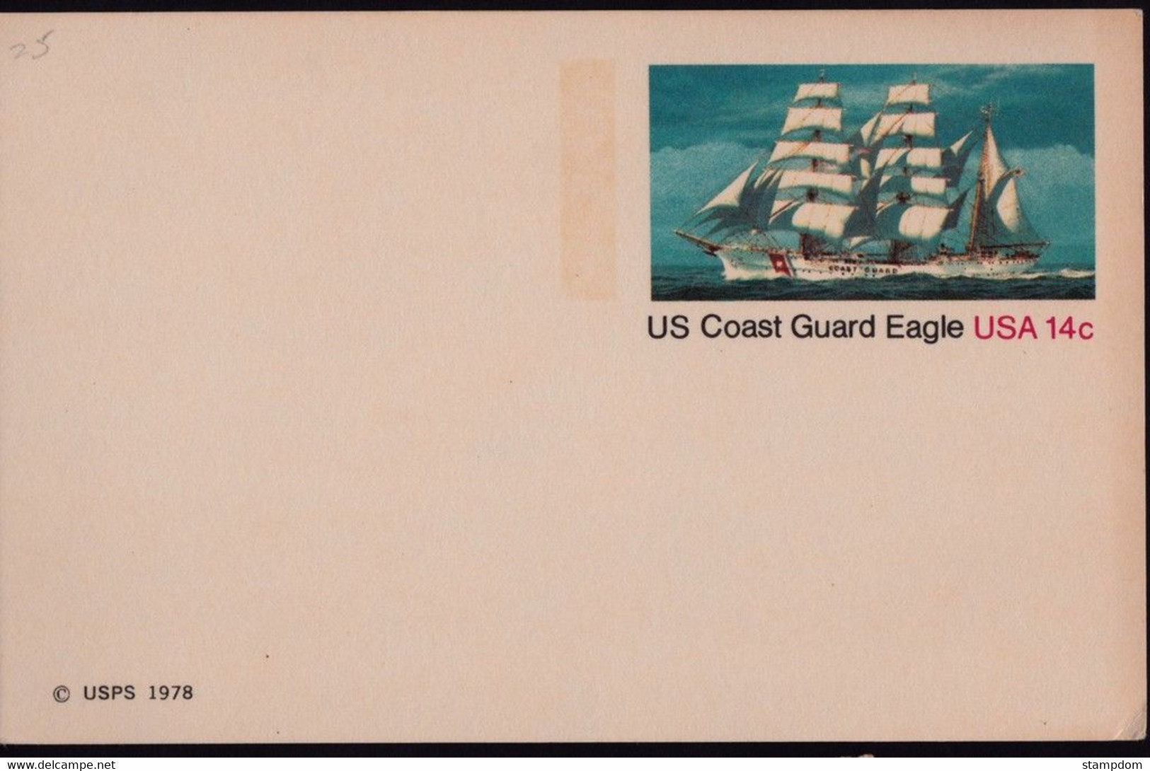 USA  1978 14c US Coast Guard Eagle PSC - UNUSED @D4100 - 1961-80