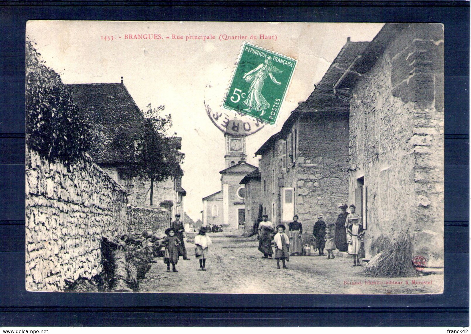 38. Brangues. Rue Principale. Quartier Du Haut. Légère Pliure En Haut à Droite - Brangues