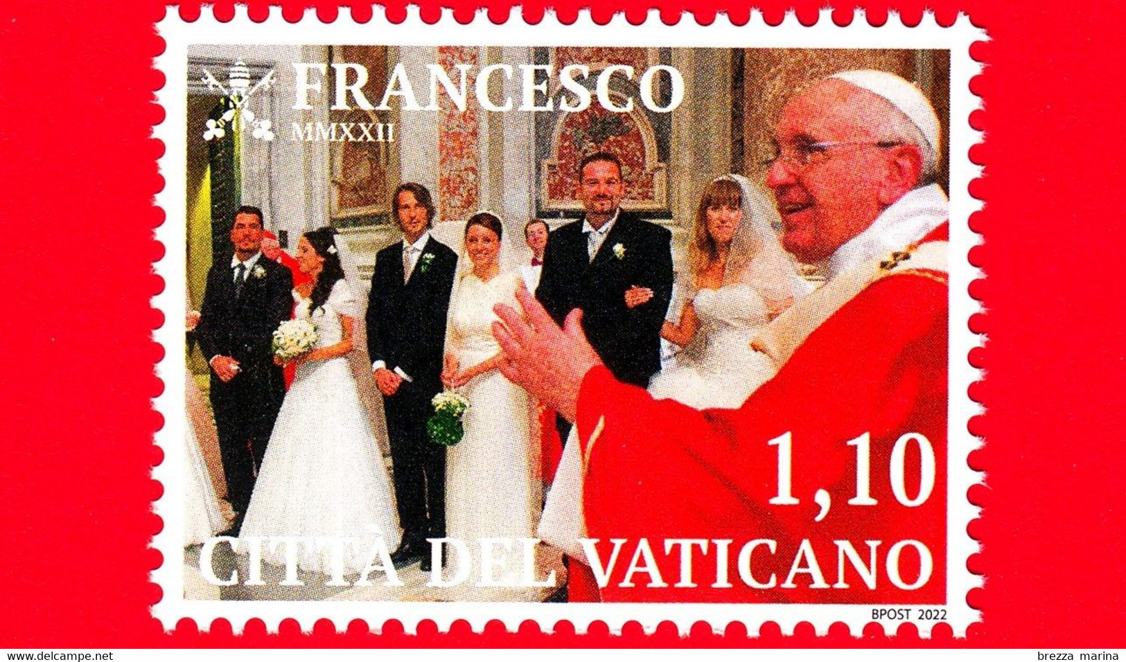 Nuovo - MNH - VATICANO - 2022 - Pontificato Di Papa Francesco MMXXII – Anno Della Famiglia - Matrimonio - 1.10 - Ungebraucht