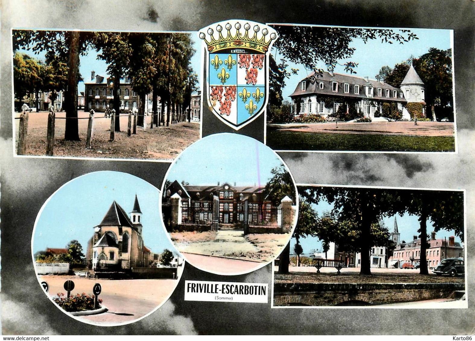 Friville Escarbotin * Souvenir Du Village * Cpa 5 Vues - Friville Escarbotin