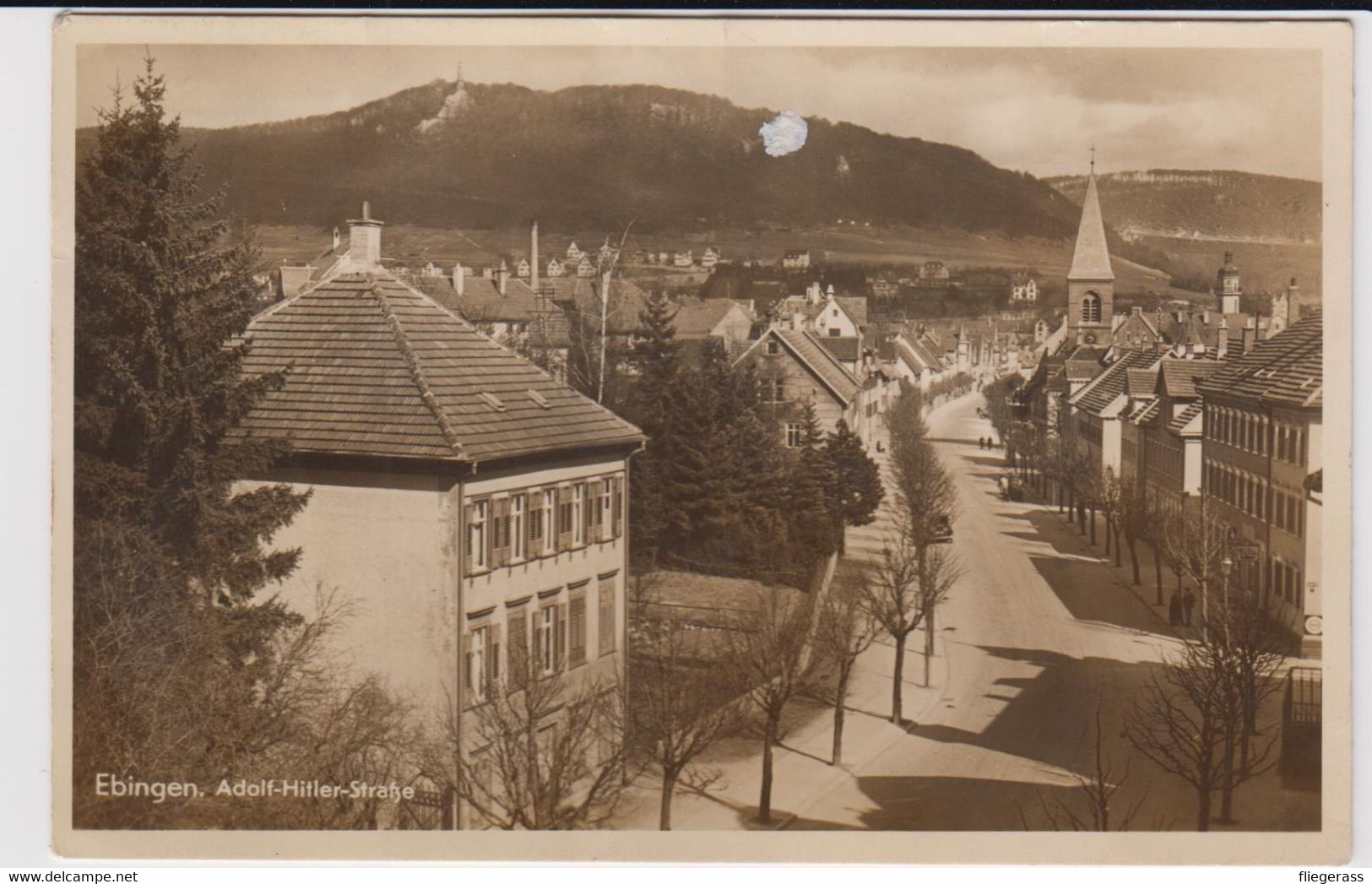 AK Ebingen - Adolf-Hitler-Straße, Gel. 1941 - Albstadt Truchtelfingen Lautlingen - Albstadt