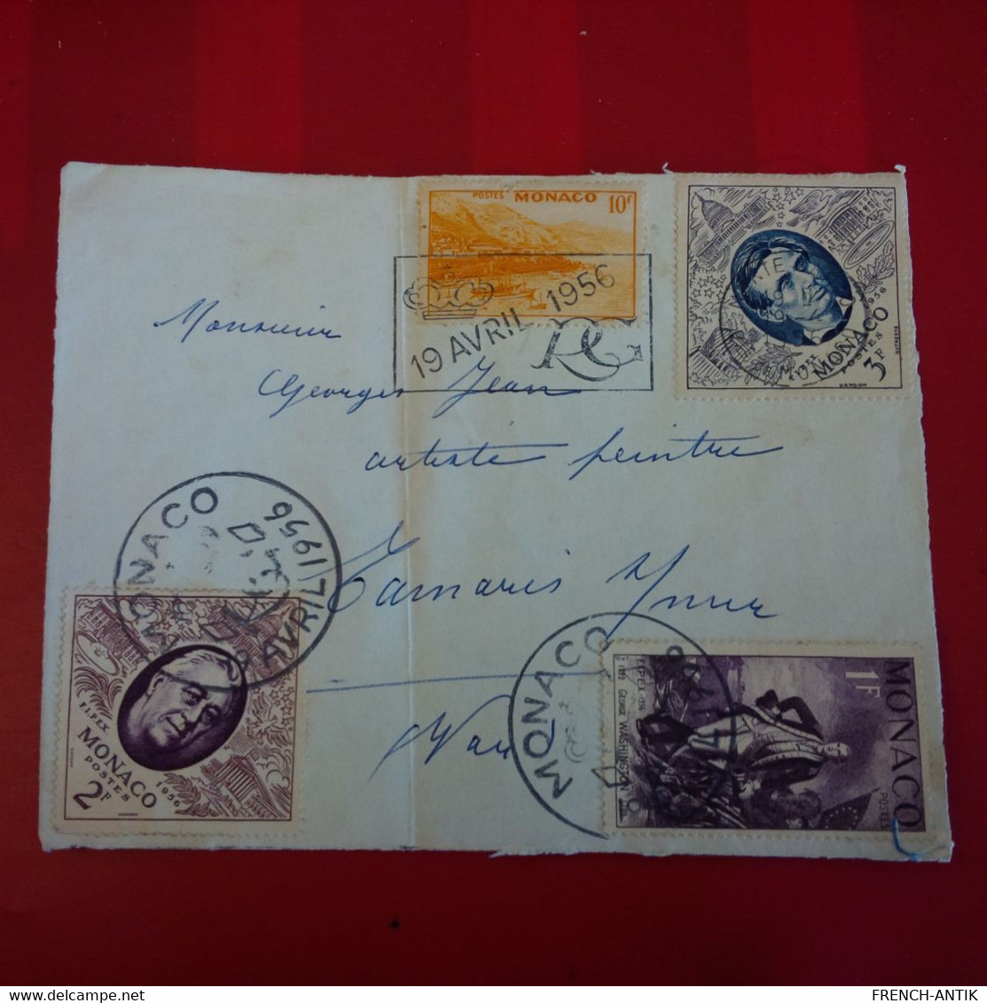 LETTRE DEVANT MONACO POUR TAMARIS 1956 - Lettres & Documents