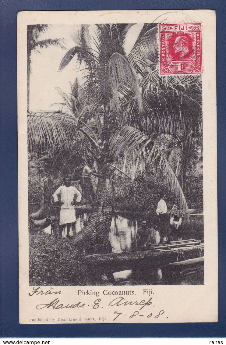 CPA Fidji Océanie Circulé Colonie Anglaise Angleterre - Fiji