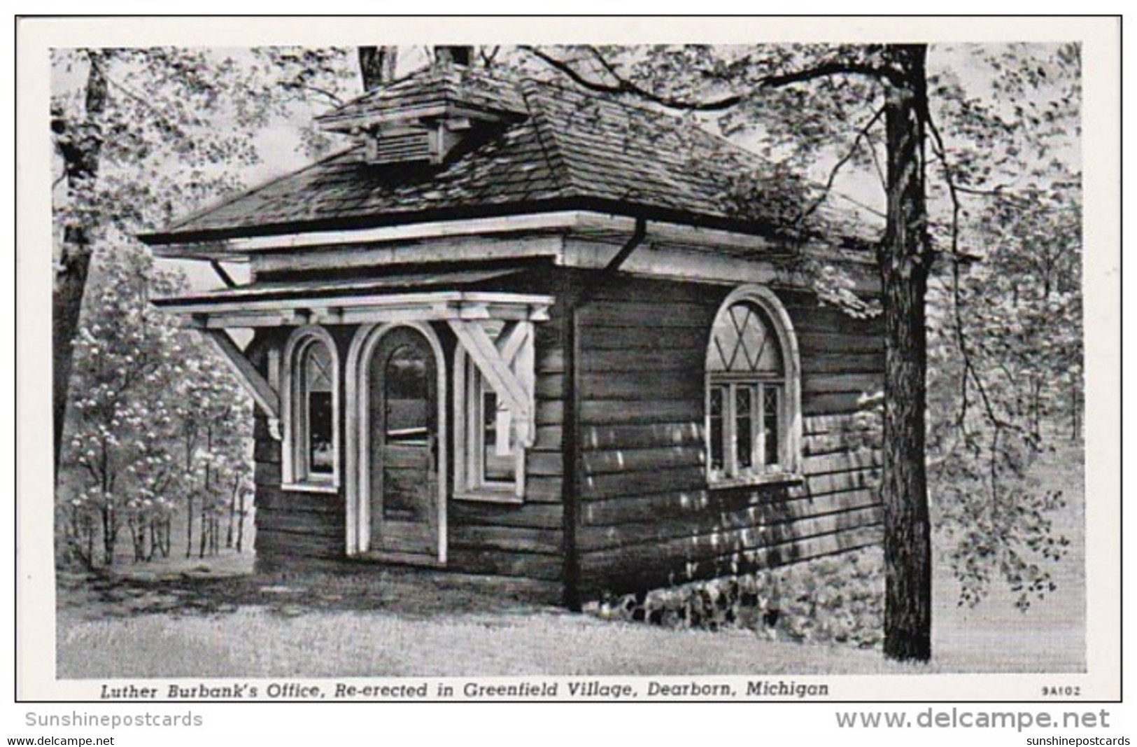Michigan Dearborn Luther Burbank's Office Re-Erectd In Greenfield Village Curteich - Dearborn
