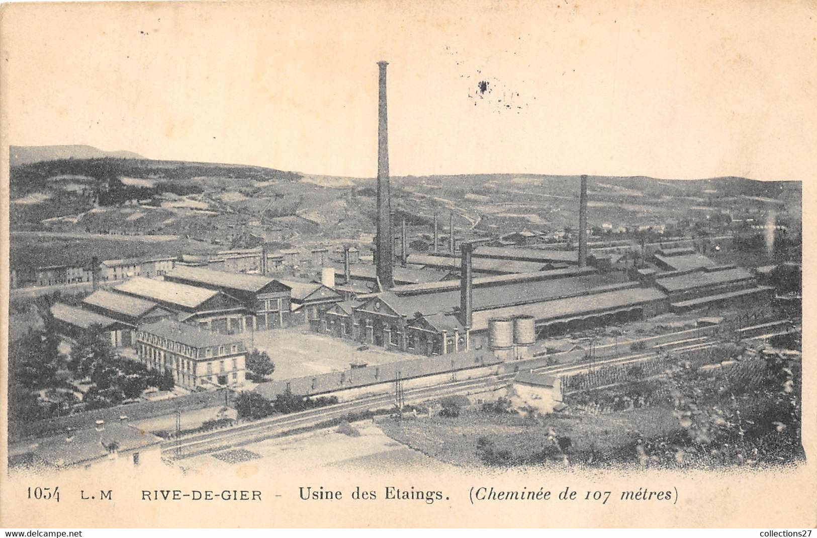 42-RIVE-DE-GIER- USINE DES ETAINGS- CHEMINEE DE 107 METRES - Rive De Gier