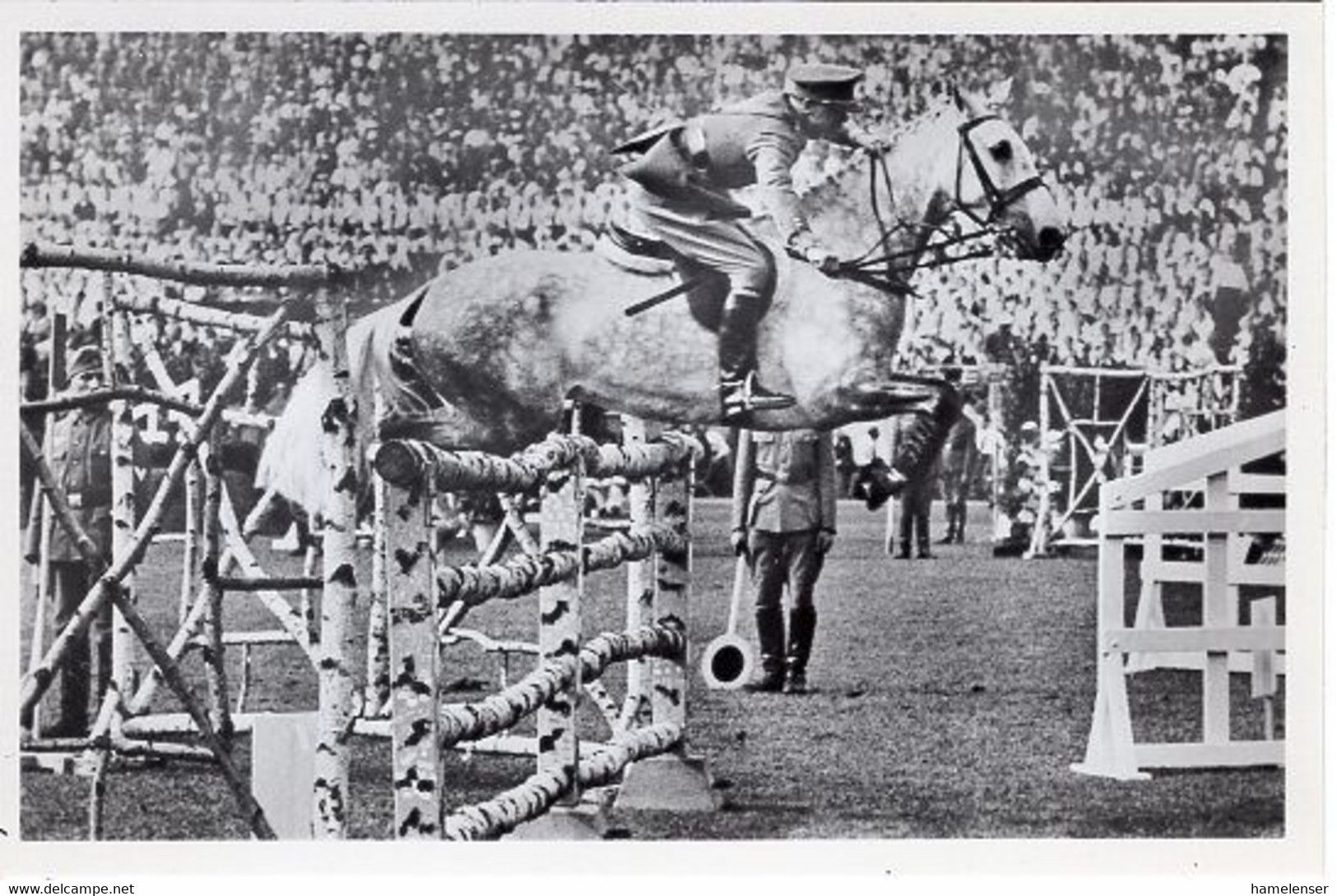 51729 - Deutsches Reich - 1936 - Sommerolympiade Berlin - Belgien, "Ibrahim" Unter Capt. Ganshof Van Der Meersch - Horse Show