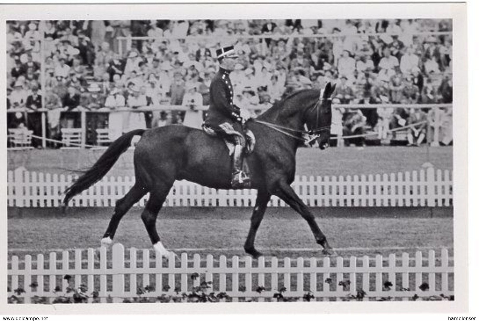 51768 - Deutsches Reich - 1936 - Sommerolympiade Berlin - Norwegen, "Sorte-Mand" Unter Rittmeister Johansen - Horse Show