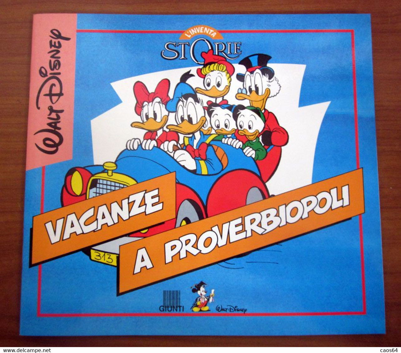 Disney Album Da Colorare Vacanze A Proverbiopoli  Giunti 1990 - Bambini