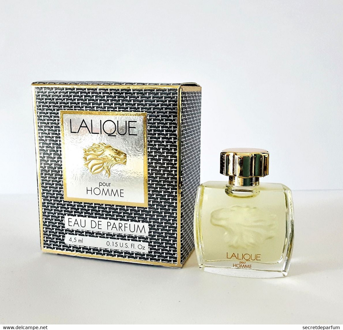 Miniatures De Parfum   LALIQUE Pour HOMME  LION  EDP   4.5 Ml  + Boite - Miniaturen Flesjes Heer (met Doos)