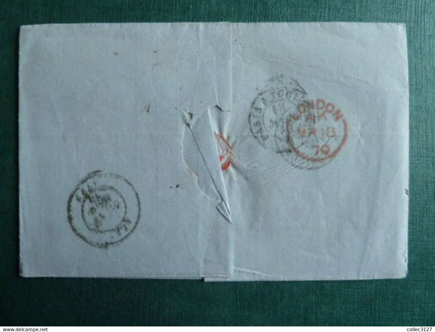 D1 - Marque Postale GB 1F60 Et Cachet Angl. Amb. Calais Sur LSC Vers Albi 1870 - ...-1840 Precursores