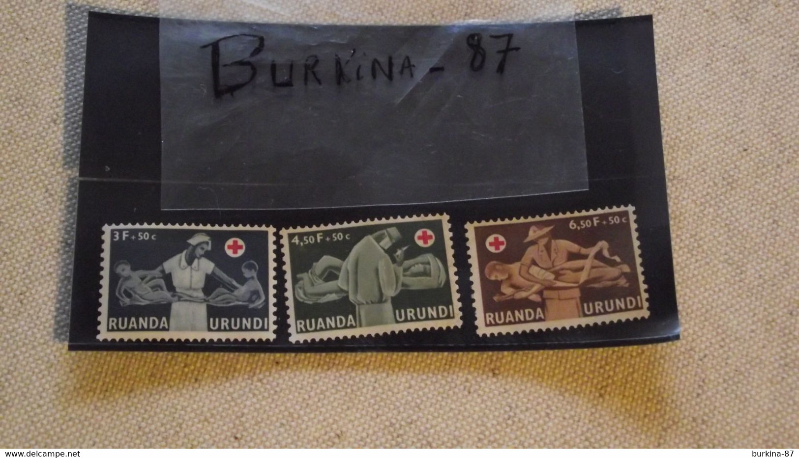 TIMBRE, RUANDA URUNDI, 1957, SERIE X3,  Ex Colonies BELGES - Unused Stamps