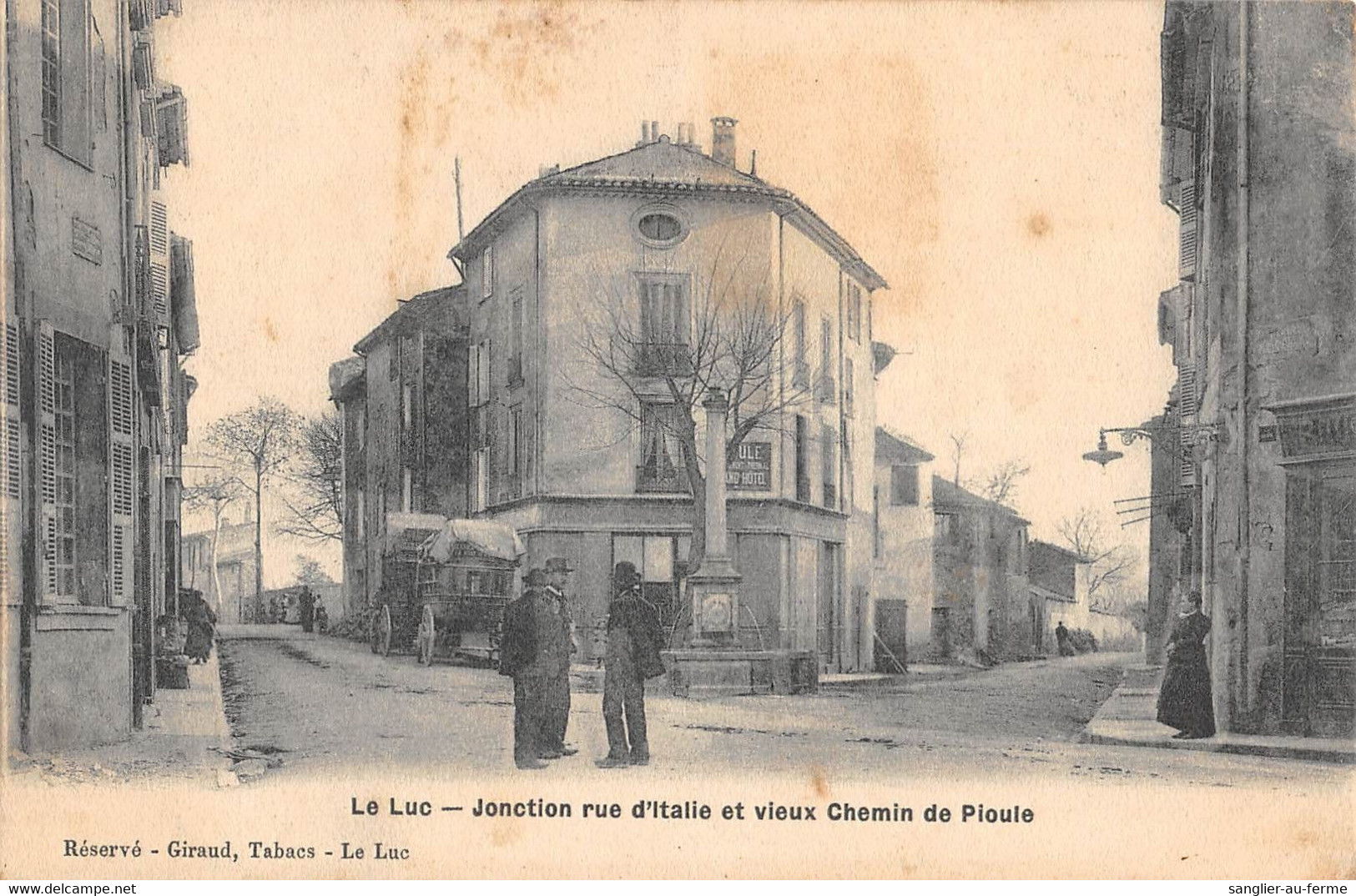 CPA 83 LE LUC JONCTION RUE D'ITALIE ET VIEUX CHEMIN DE PIOULE - Le Luc