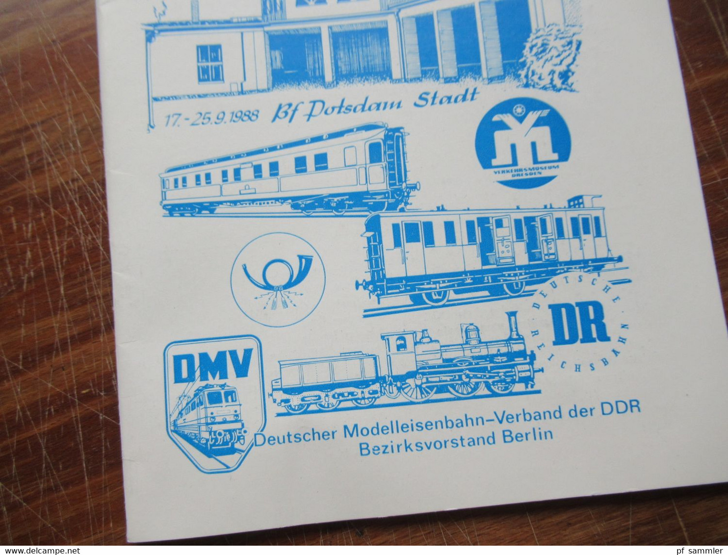 Katalog Eisenbahn-Fahrzeug-Ausstellung 17. - 25.9.1988 Bf Potsdam Stadt Deutscher Modelleisenbahn Verband Der DDR - Transports